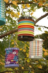 Nostalgic Black Outdoor Garden Hanging Lanterns