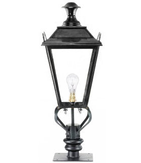 Black 'Dorchester' Pillar Post Light - 90cm
