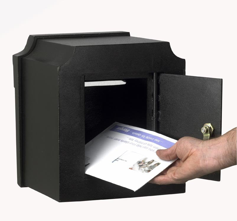 black post and letter box rear door