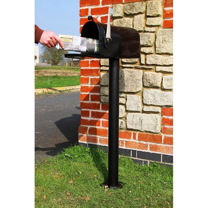 Boston Black and Brass American Mail Box in Situ at the Front of a House
