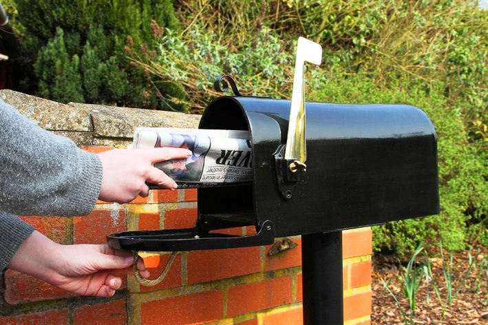 black american style post box