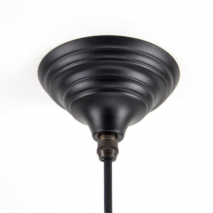 Black and Copper Bowl-Shaped Hanging Pendant Light Ceiling Rose