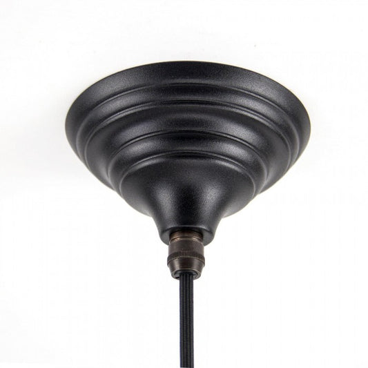 Black and Copper Bowl-Shaped Hanging Pendant Light Ceiling Rose