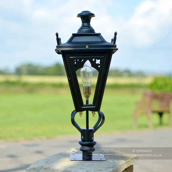 Black 'Canterbury' Entrance Pillar Light - 71cm