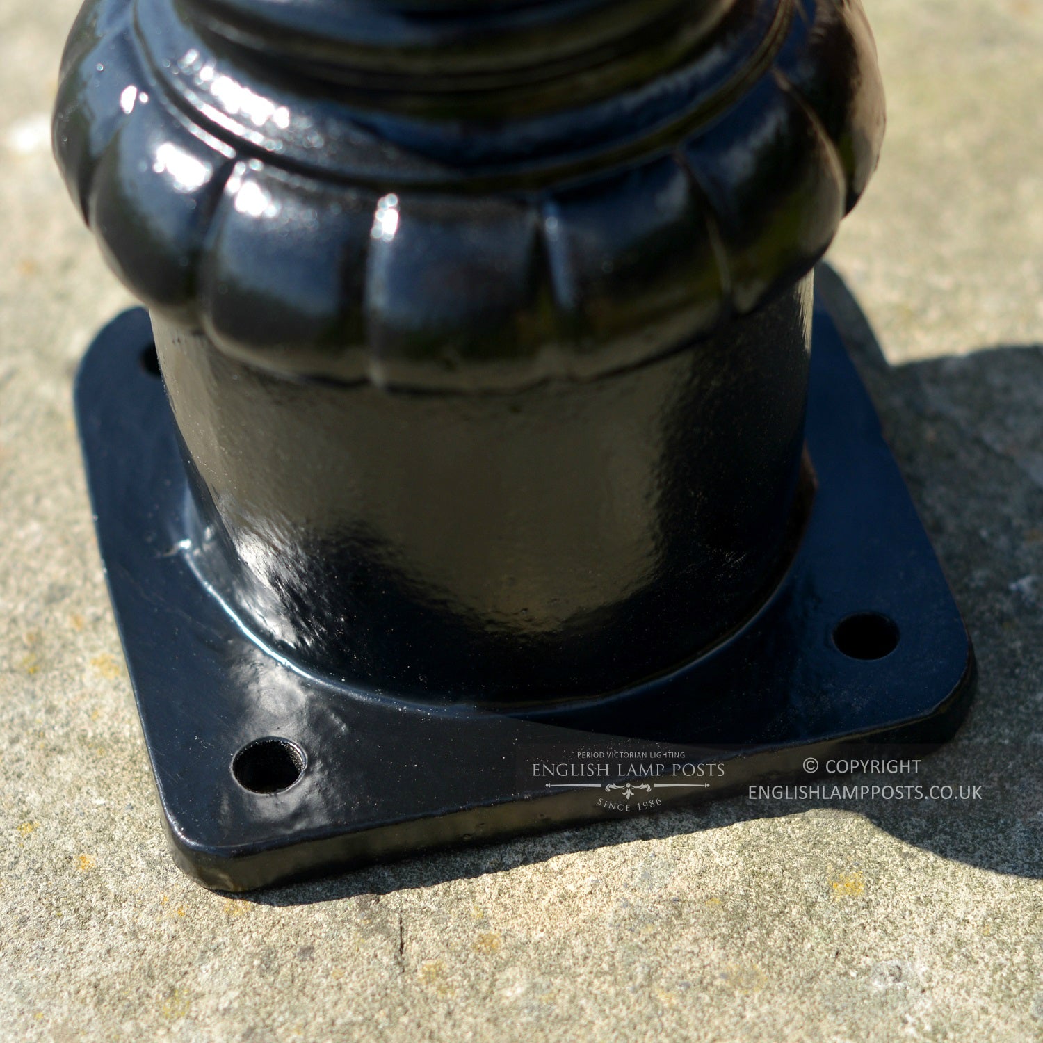 Black Cast Iron Pillar Post Base Plate