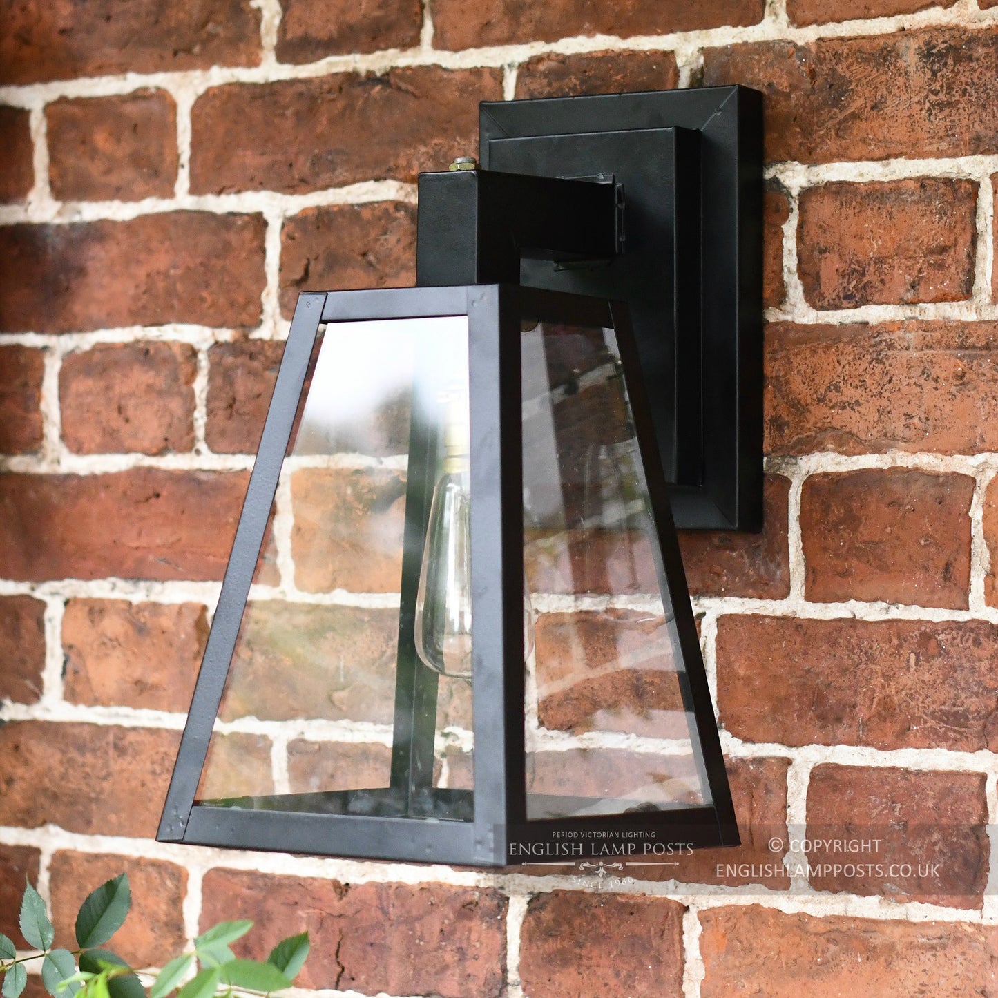 Black Contemporary Outdoor Porch Wall Lantern