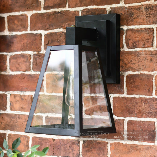 Black Contemporary Outdoor Porch Wall Lantern