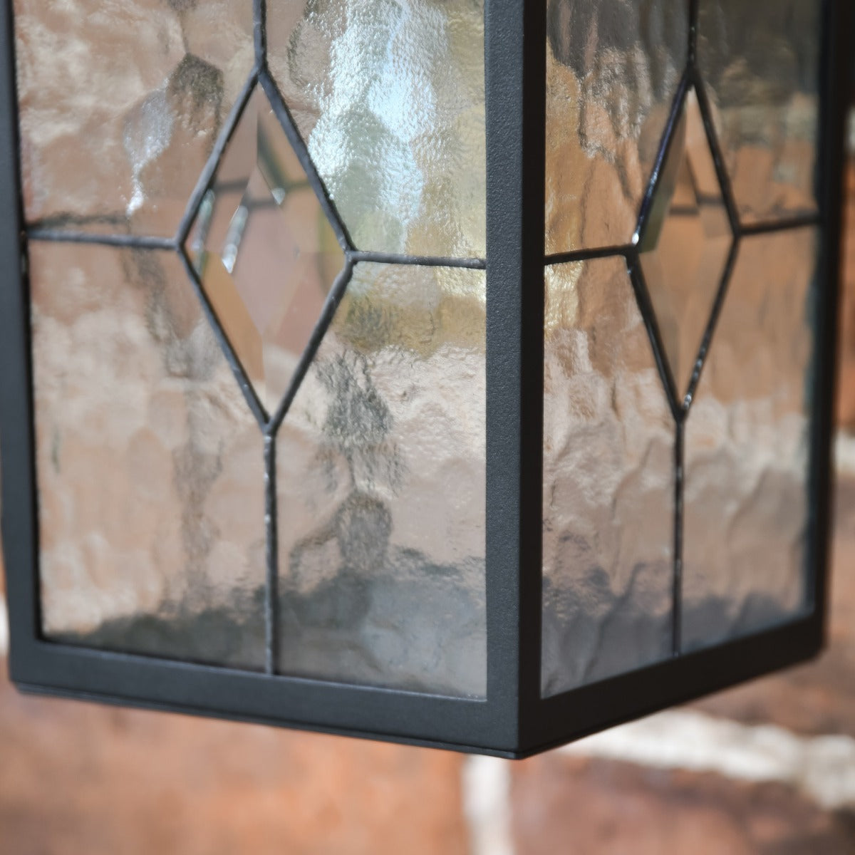 Close-Up of Black Contemporary Searchlight Rectangular Top Fix Wall Light