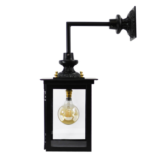 Black Contemporary Top Fix Wall Lantern