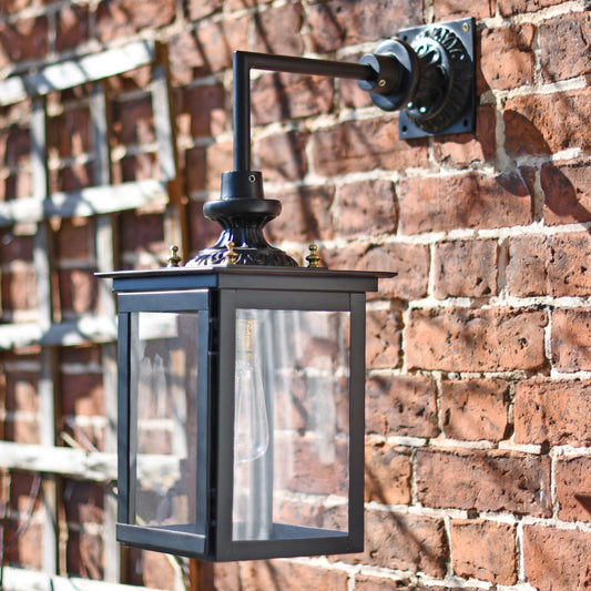 Black Contemporary Suspended Wall Lantern