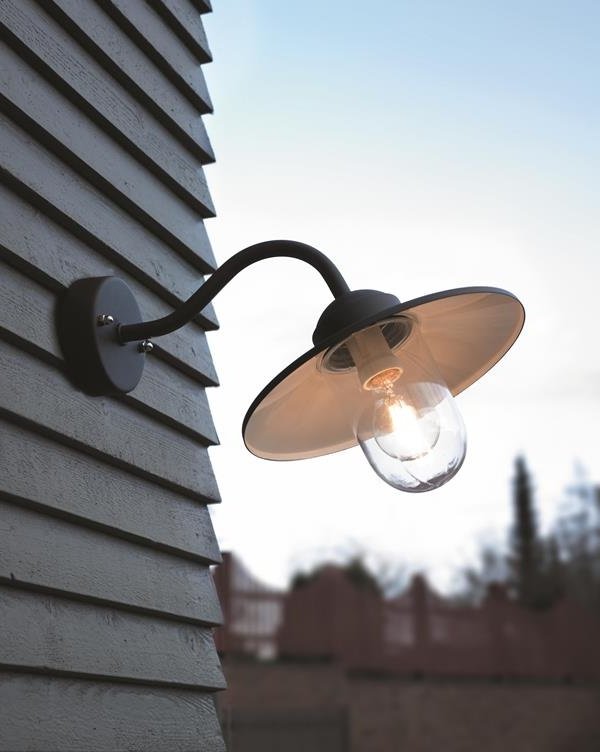 "Nessbrook" Modern Outdoor Wall Lantern with Bracket