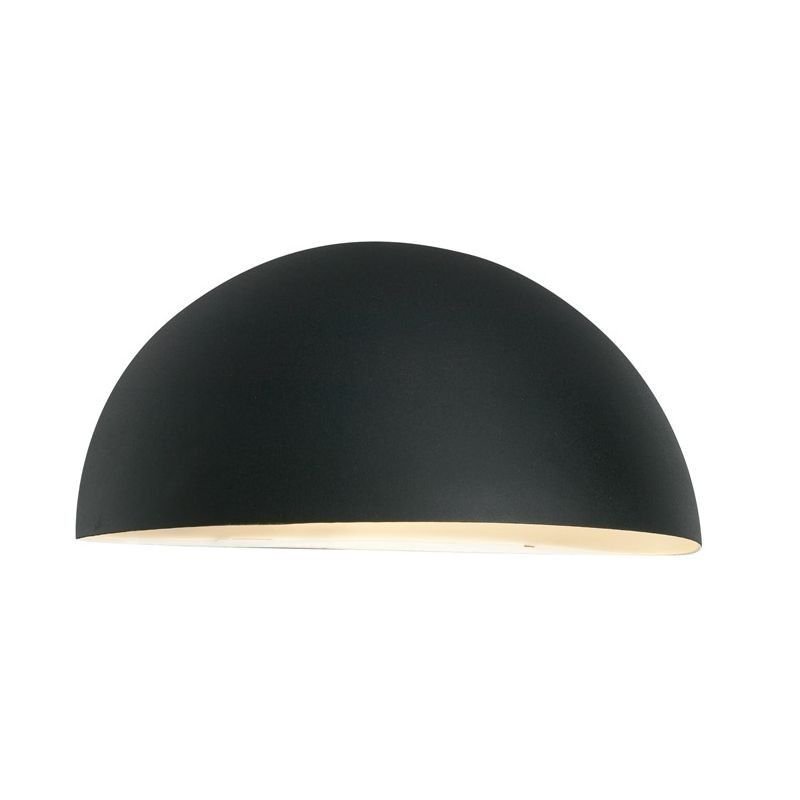 Crescent Shaped Steel Wall Light in black 