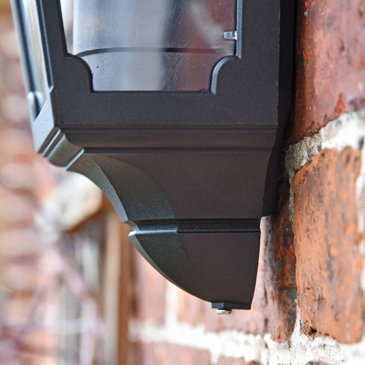 Black Flush Half Wall Lantern