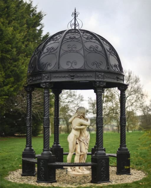 'Ramsey' Matt Black Covered Gazebo - thumbnail