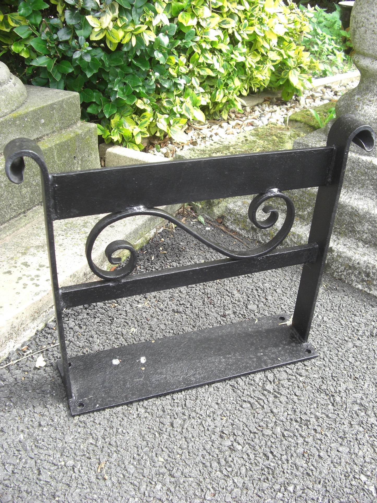 Black Iron Scroll Design Boot Scraper
