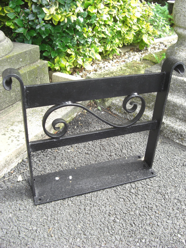 Black Iron Scroll Design Boot Scraper