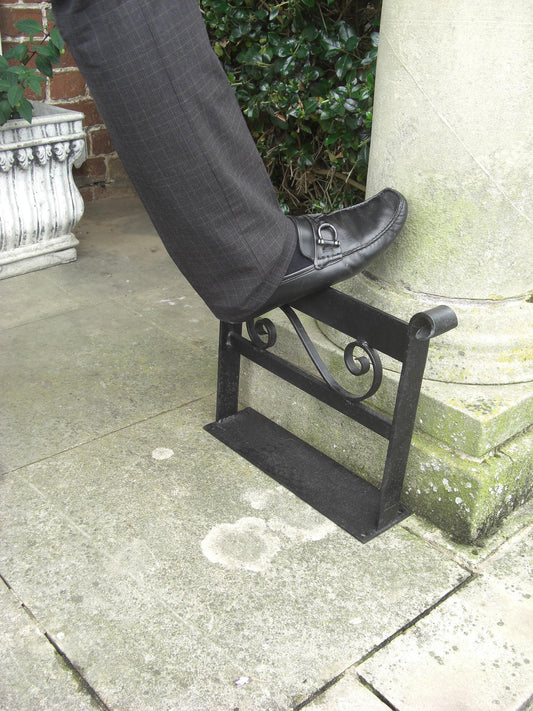 Black Iron Scroll Design Boot Scraper