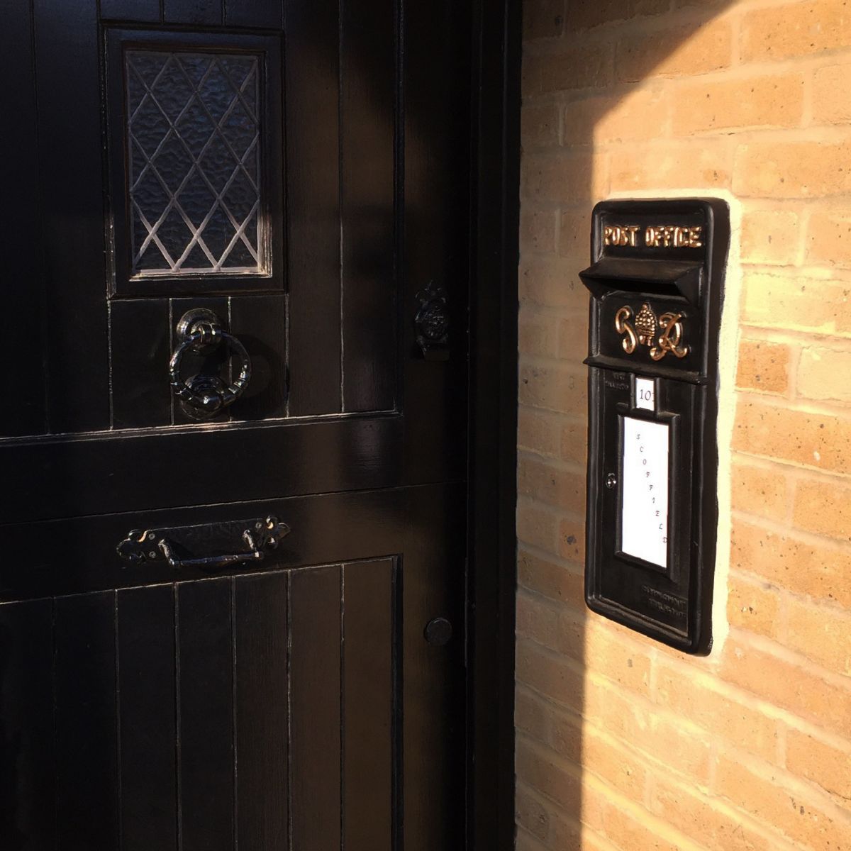 View of the post box in situ