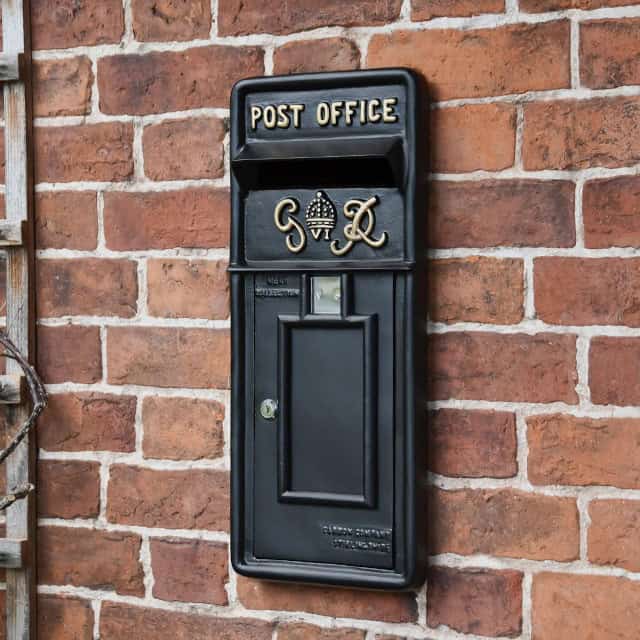 Black King George Period Post Box Face Plate - thumbnail