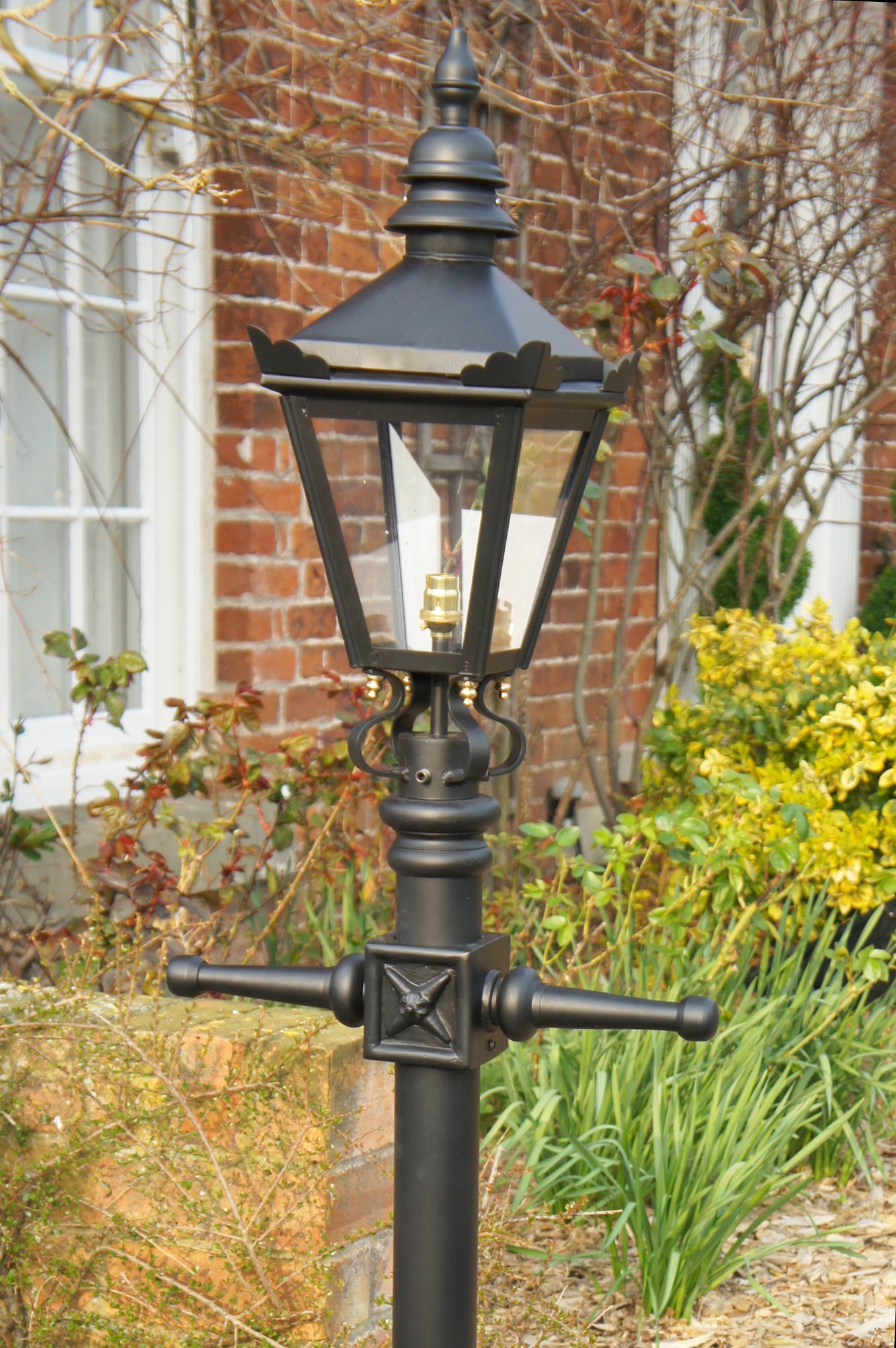 Close-up of the Black Victorian Lamp Post