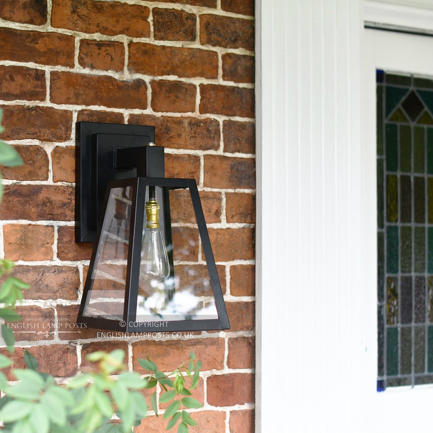 Black Modern Wall Light Fitted In Porch