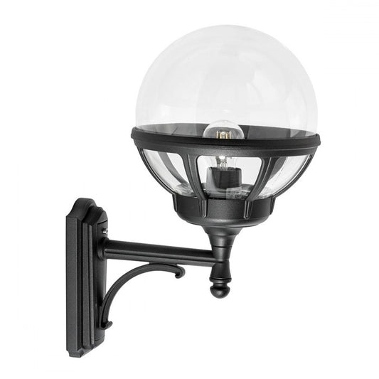 Black Neoclassic Bottom Fix Globe Wall Light