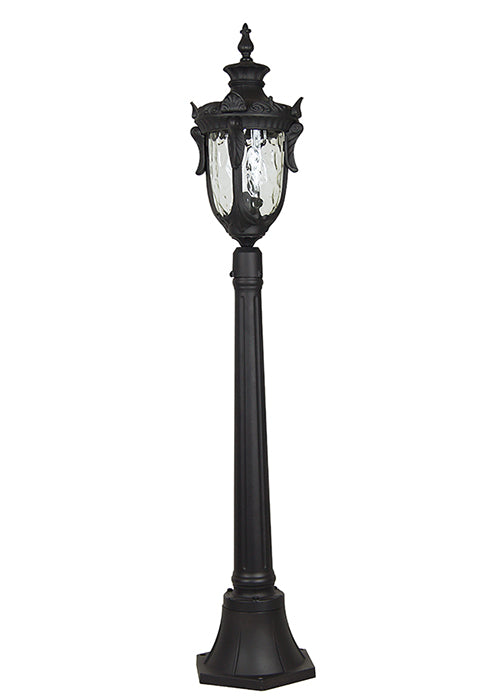 Ornate Baroque 1.1m Tall Pillar Post Light