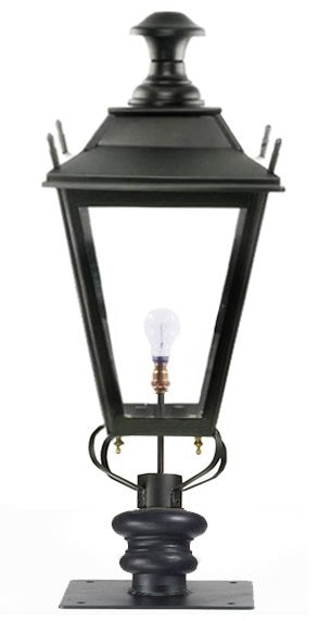 Black 'Dorchester' Pillar Post Light - 71cm