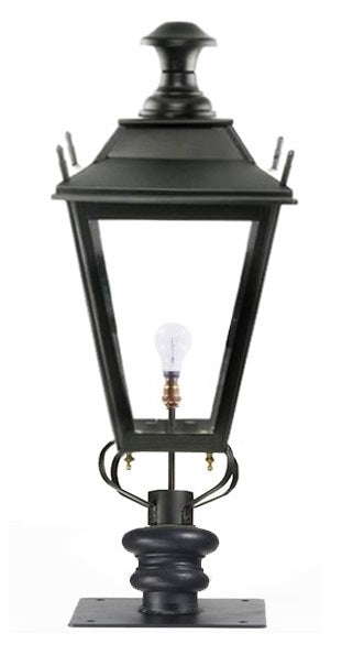 Black 'Dorchester' Pillar Post Light - 90cm