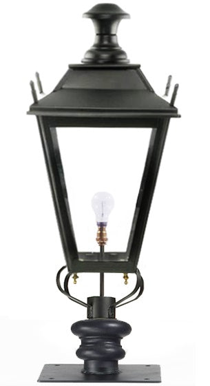 Black 'Dorchester' Pillar Post Light - 90cm