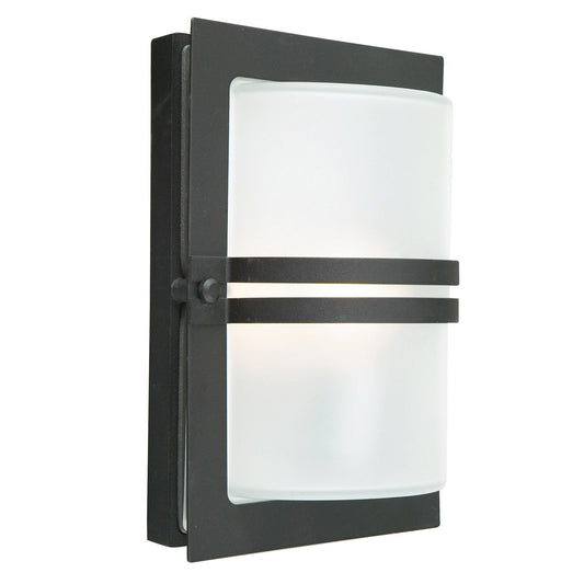 "Hythgate" Rectangular Modern Porch Light with Frosted Glass