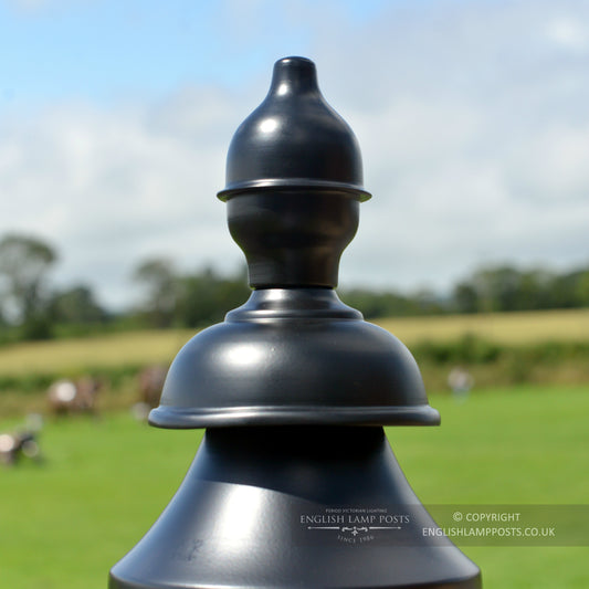 Black Rochester Driveway Lantern Finial