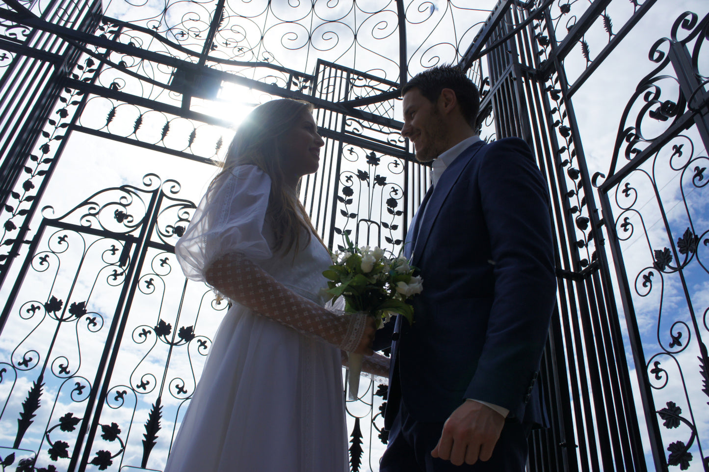 The Royal Alexandria Gazebo In Black in a wedding setting