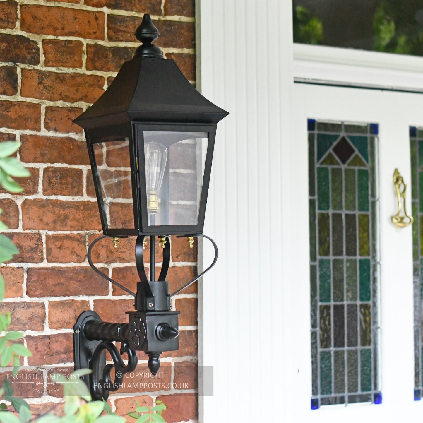 Black Royston Victorian Garden Wall Lantern