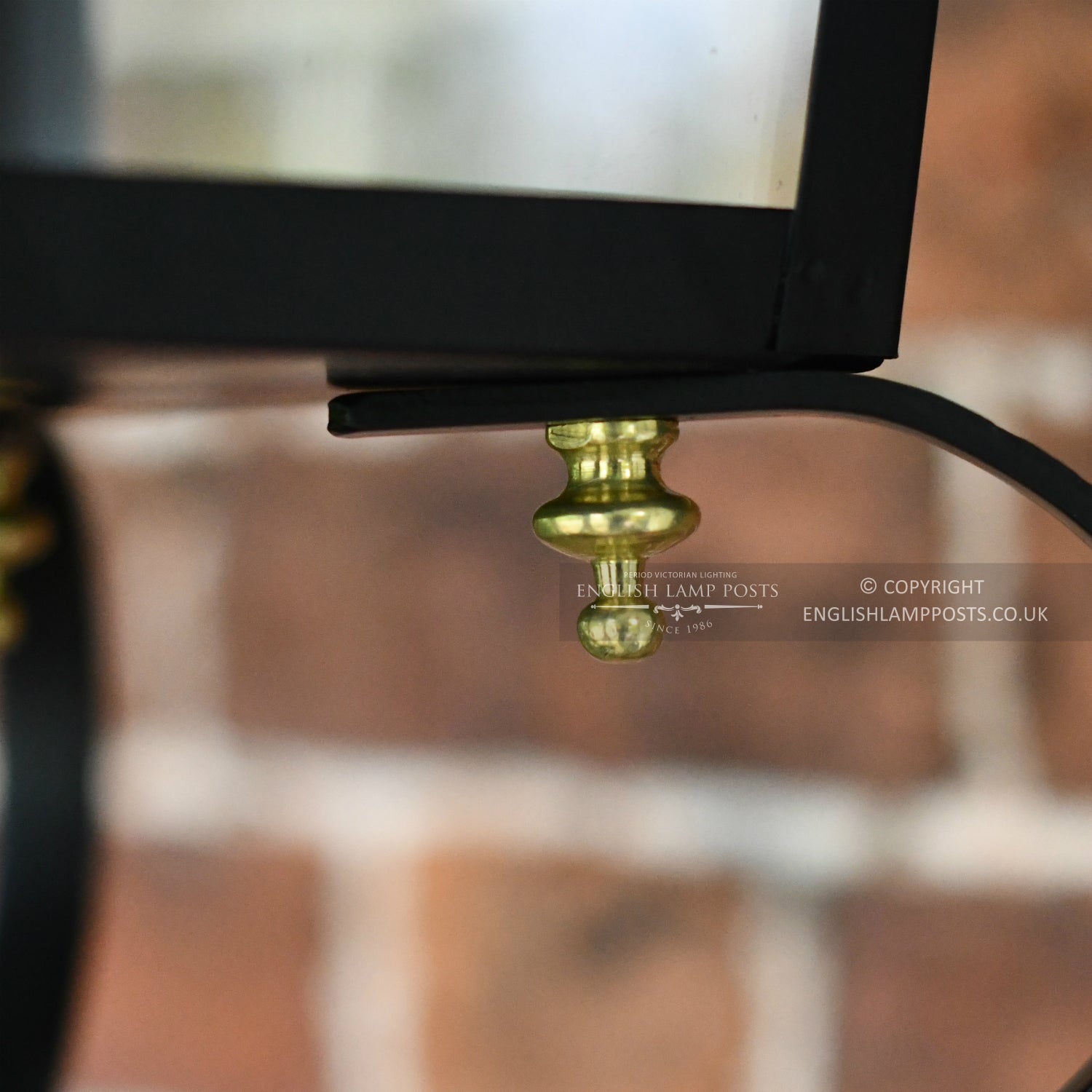 Black Royston Victorian Garden Wall Light Close Up