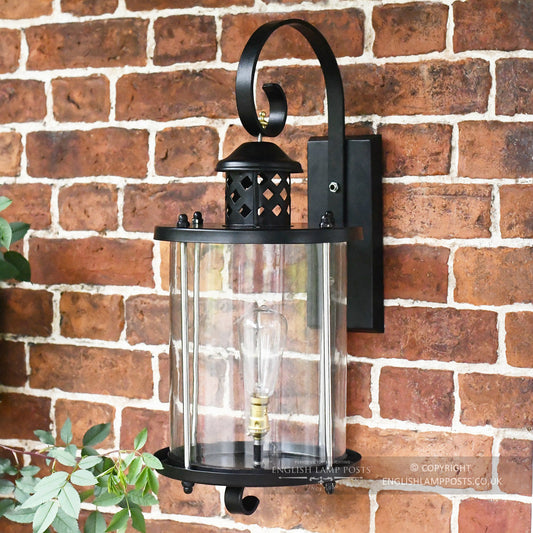 Black Top Fix Cylindrical Wall Light