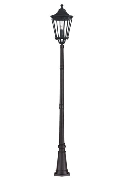 "The Naunton" 2.6m Black Traditional Garden Lamp Post