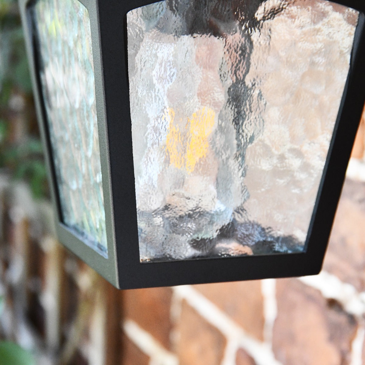 Black Traditional Top Fix Square Wall Lantern