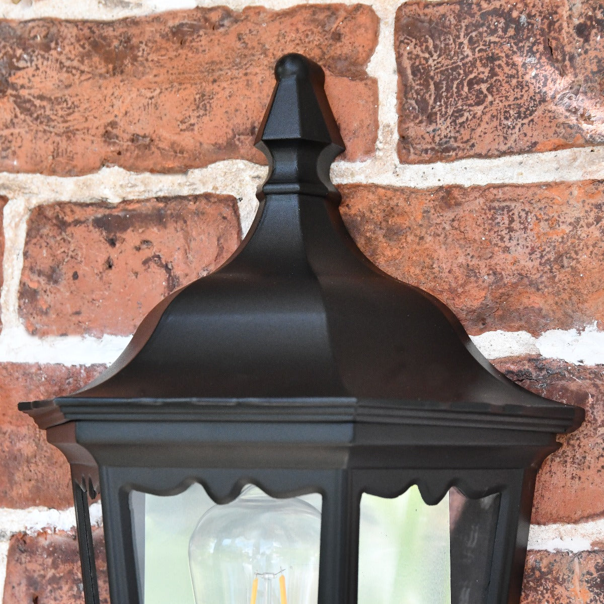 Black Traditional Wall Lantern With Built In PIR Sensor