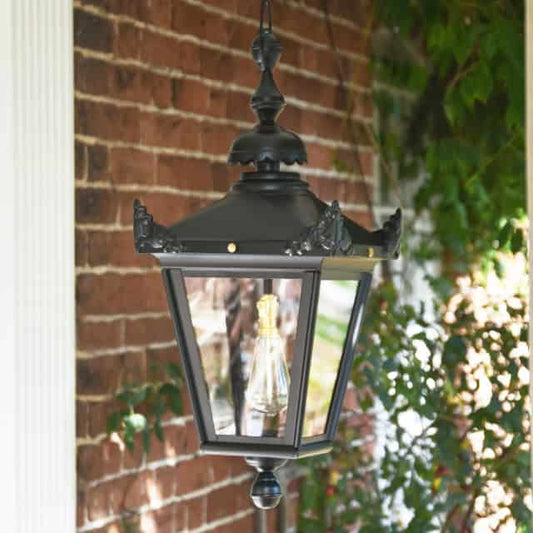 Black Victorian Hanging Lantern - thumbnail