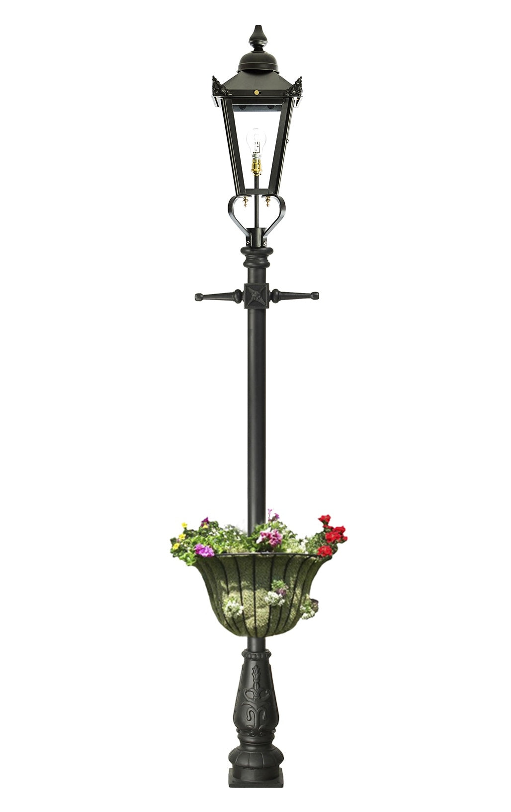 Victorian Garden Lamp Post With Circular Planter