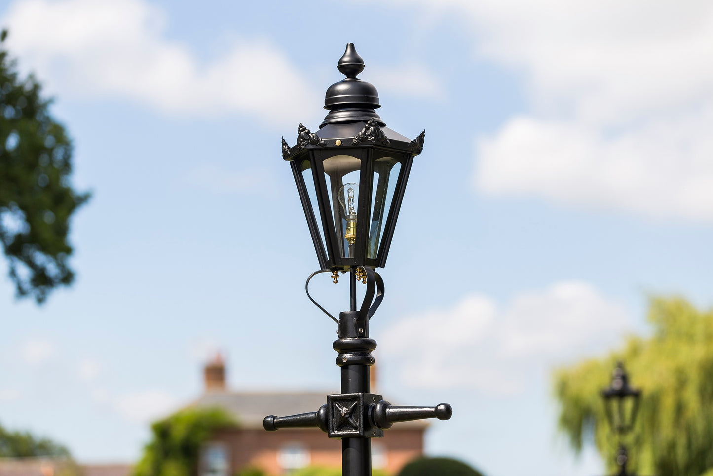 Black Victorian Lantern In a Hexagonal Design