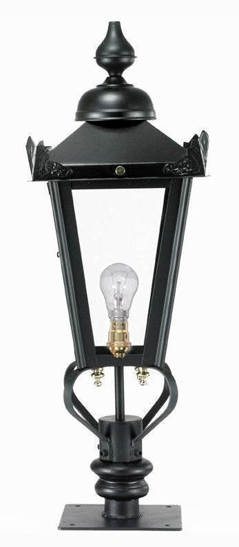 Black Victorian Lantern & Pillar Post