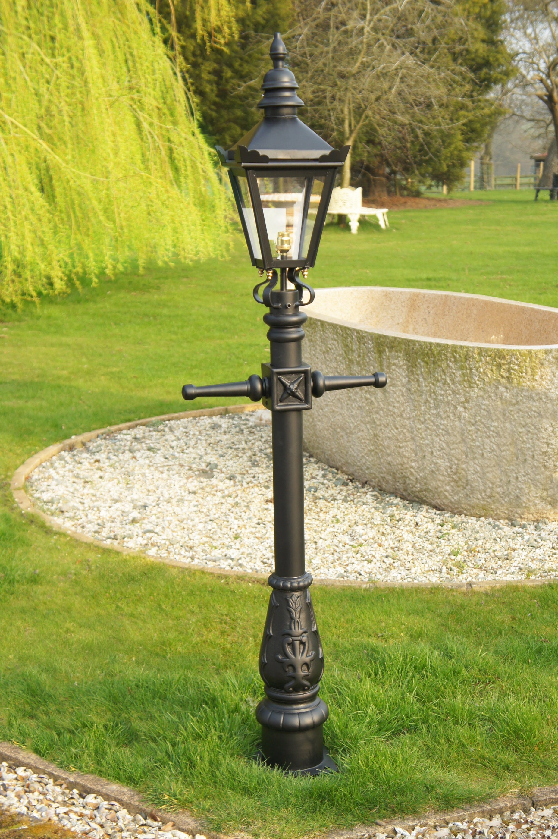 Miniature Victorian Lamp Post set in Situ