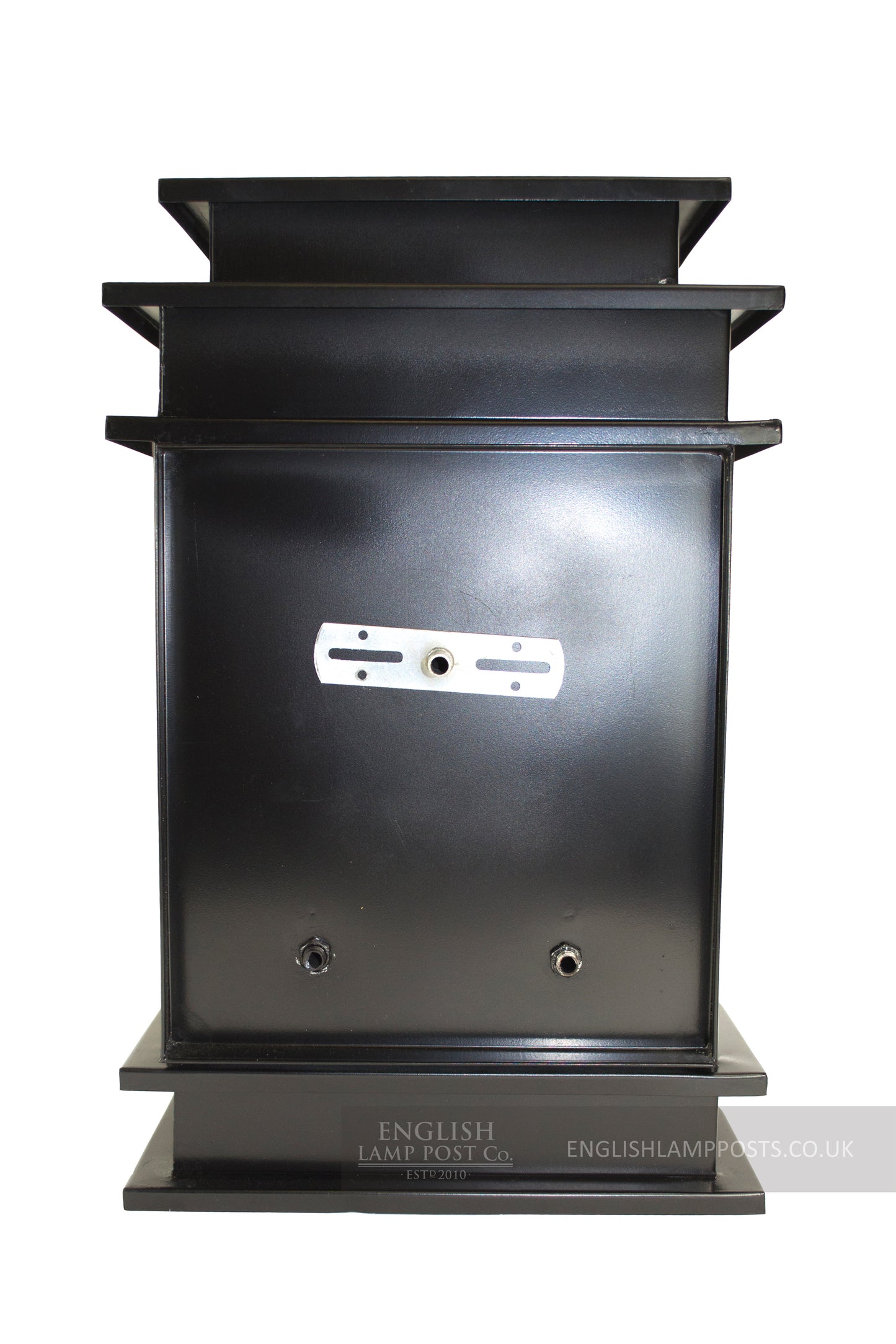 Contemporary Style Rectangular Wall Lantern In Black Rear Fixings