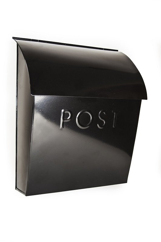 The Black Lockable 'Montcour' Modern Post Box