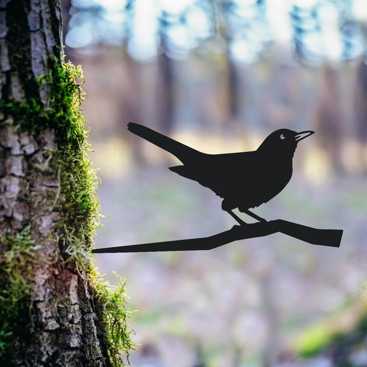Blackbird Garden Sheet Steel Tree Spike In Black