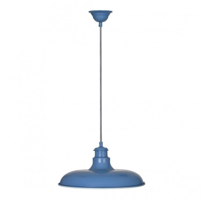 Blue Hanging Interior Barn Pendant Light