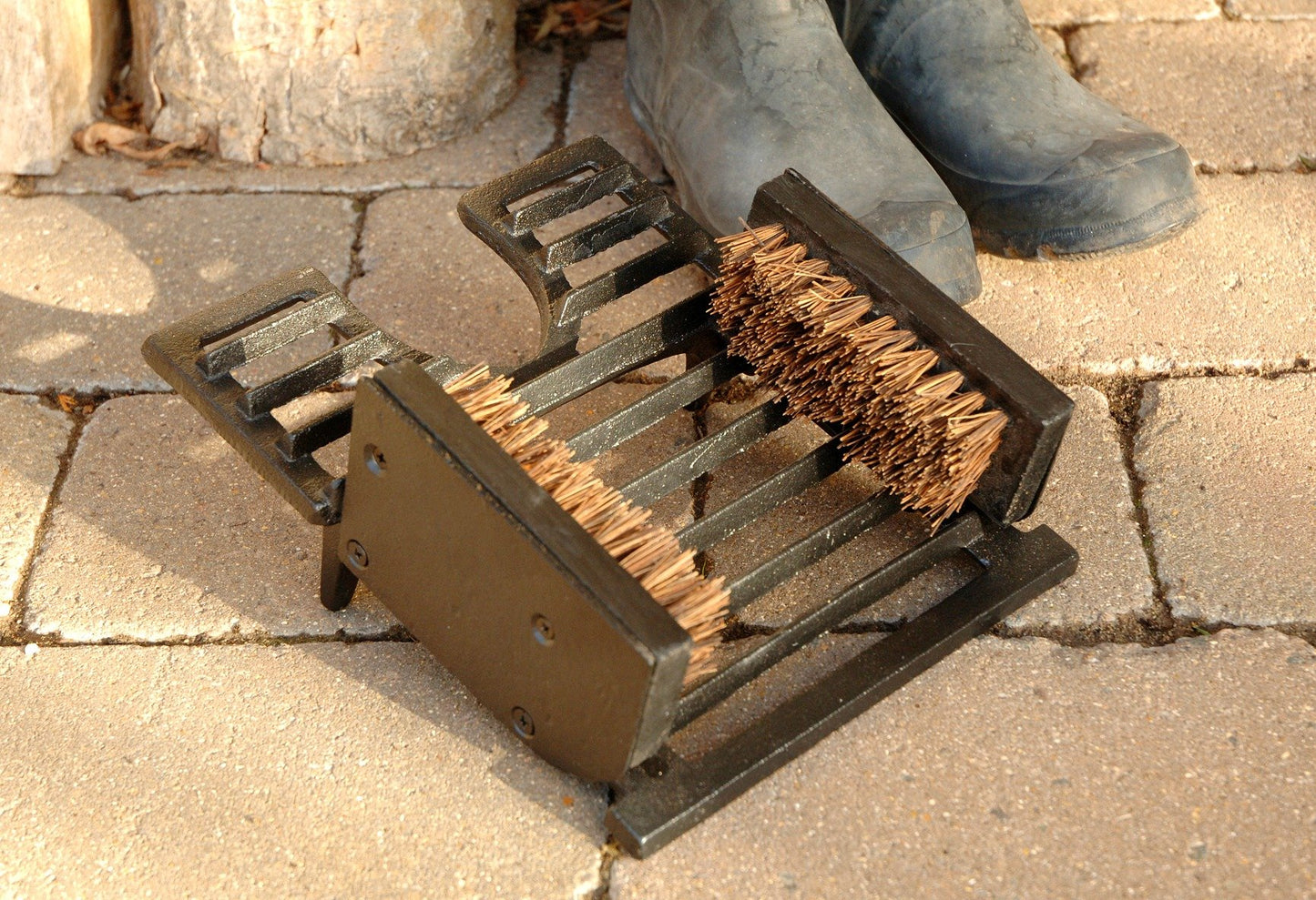 Brown "The Trio" Garden Boot Scraper, Brush and Jack