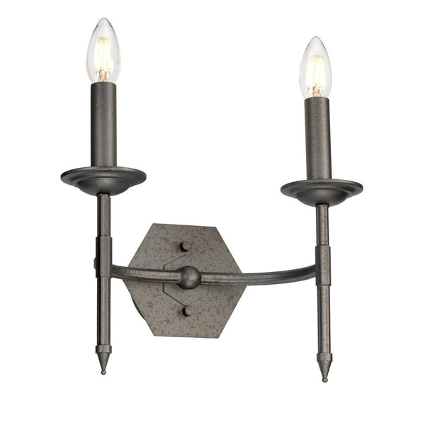 'Borras' Traditional Two Bulb Wall Light